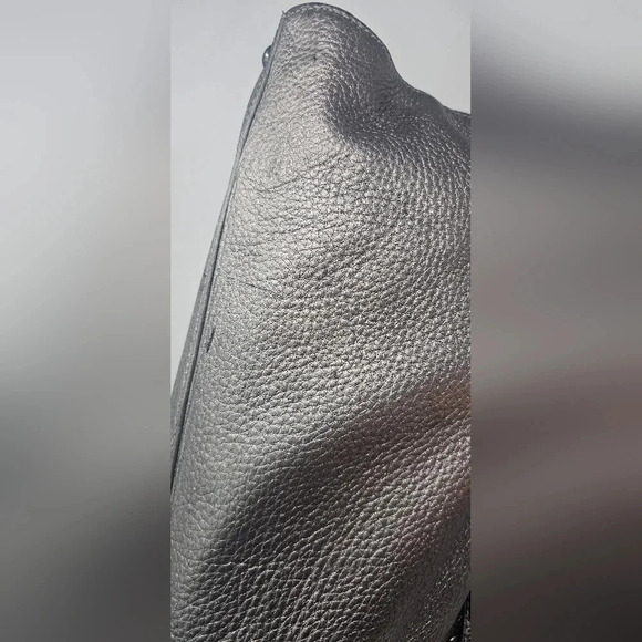 MICHAEL KORS HAMILTON JEWELL NICKEL LEATHER GUNMETAL LARGE TOTE BAG - Picture 5 of 15